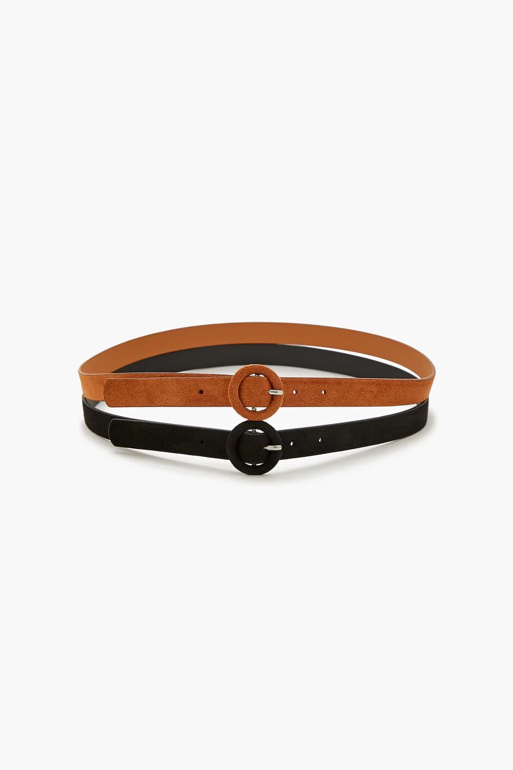 Thin Faux Suede Belt Set