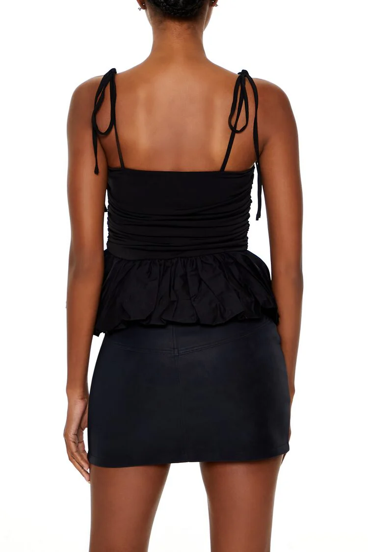 Tie-Strap Peplum Cami - Image 4