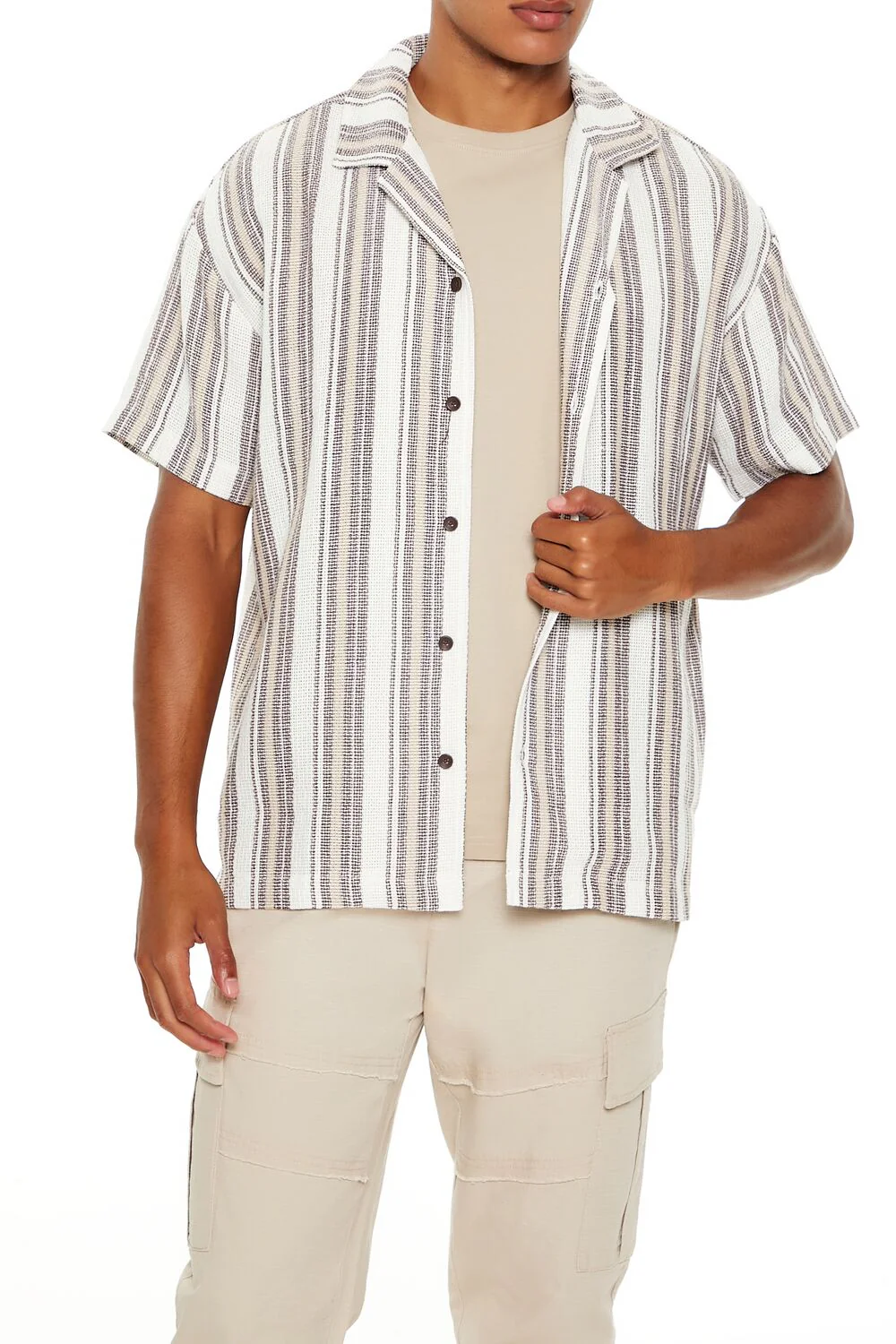 Textured Striped Shirt