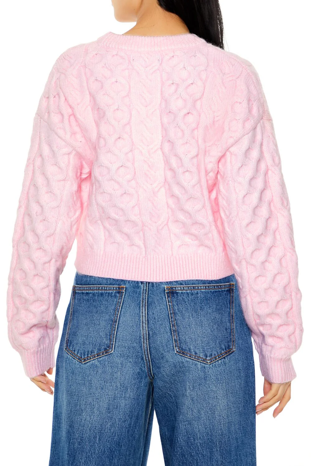 Cable & Honeycomb Knit Sweater - Image 5