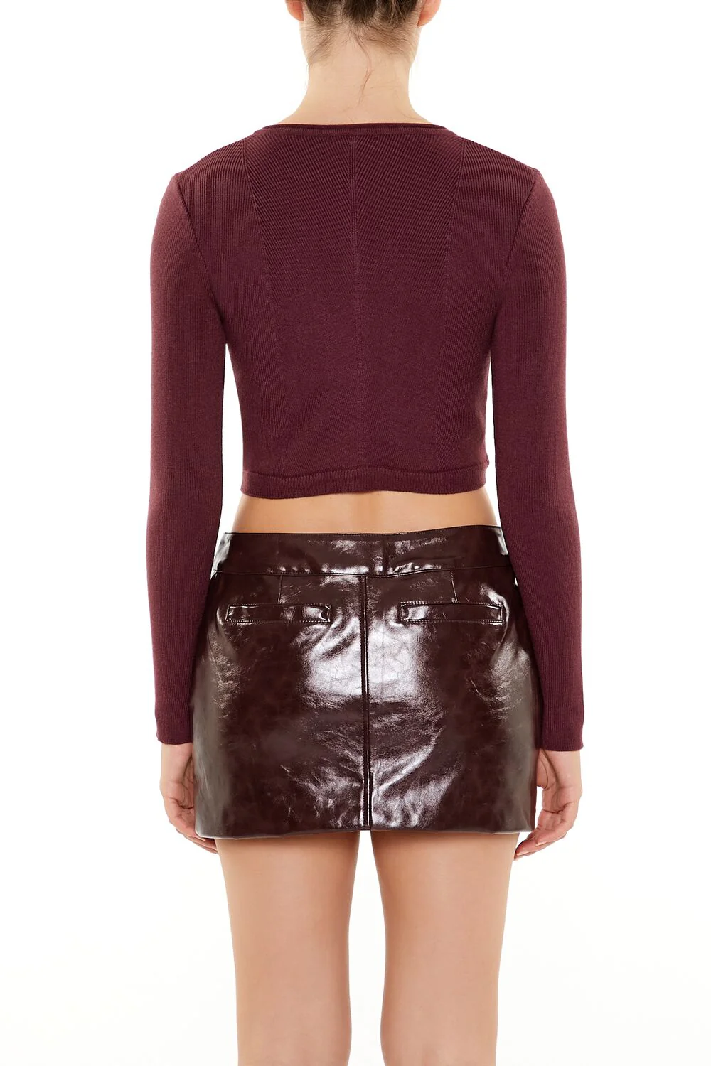 Cropped Cardigan Sweater - Image 5