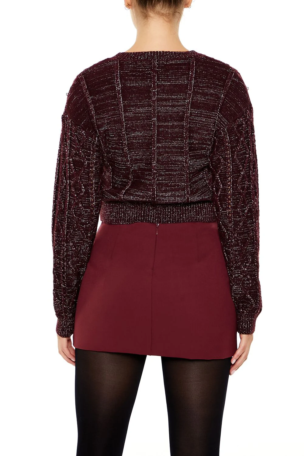 Glitter Knit Rhinestone Sweater - Image 10