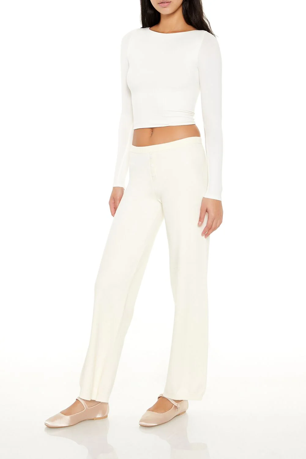 Sweater-Knit Straight-Leg Pants - Image 3