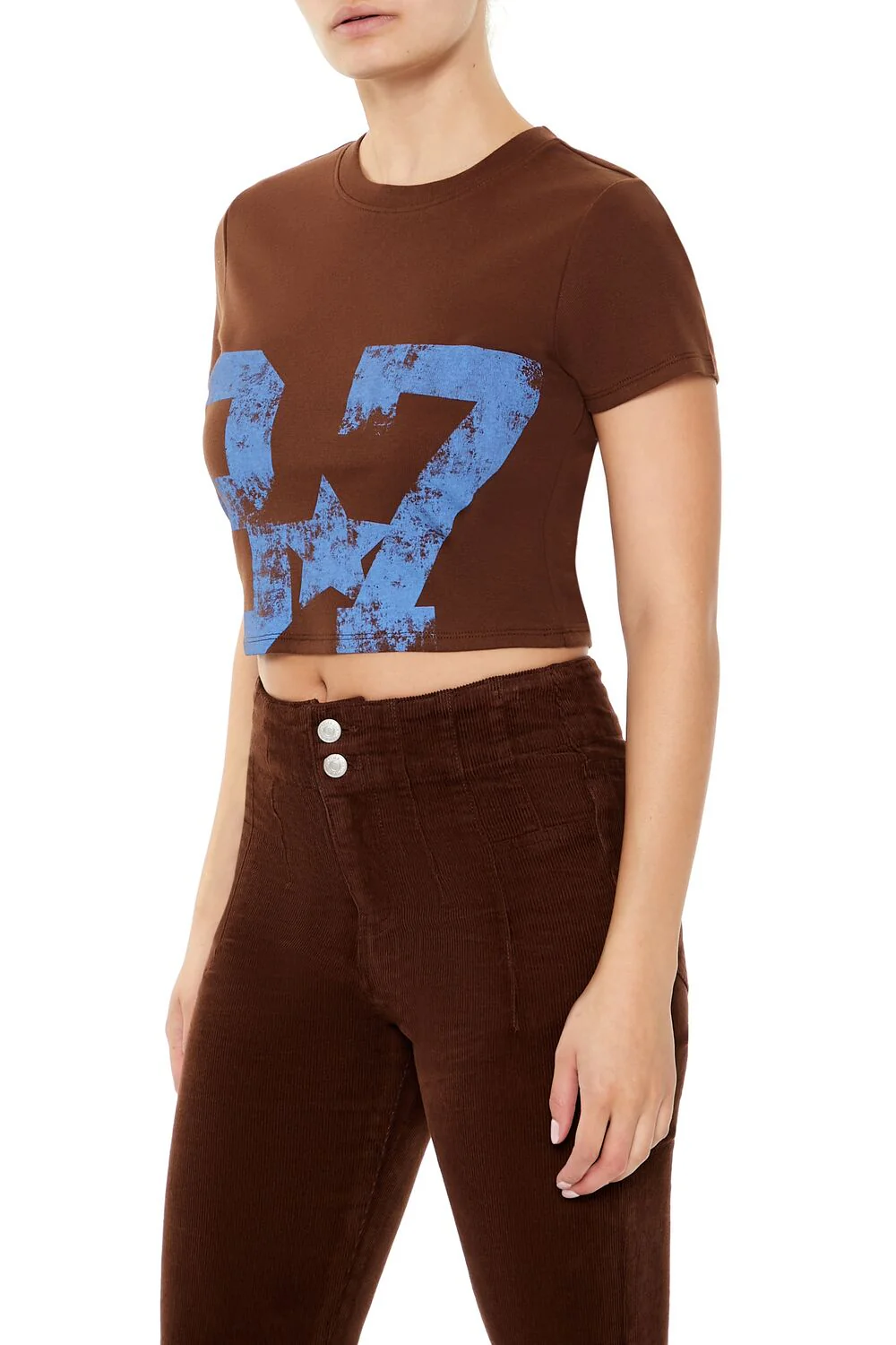 Ribbed Knit 87 Graphic Baby Tee - Image 4