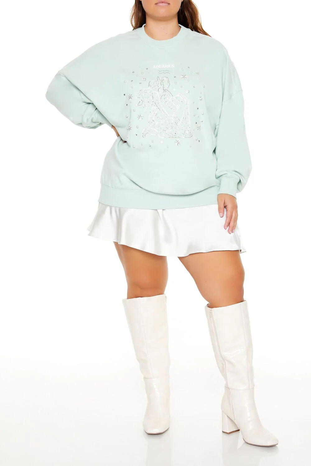 Plus Size Beaded Aquarius Pullover - Image 2