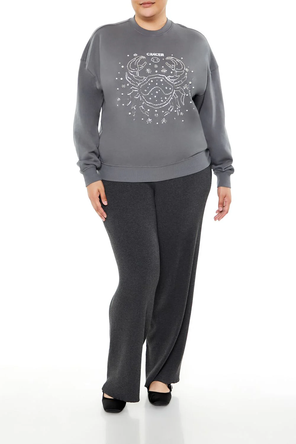 Plus Size Beaded Cancer Pullover - Image 2