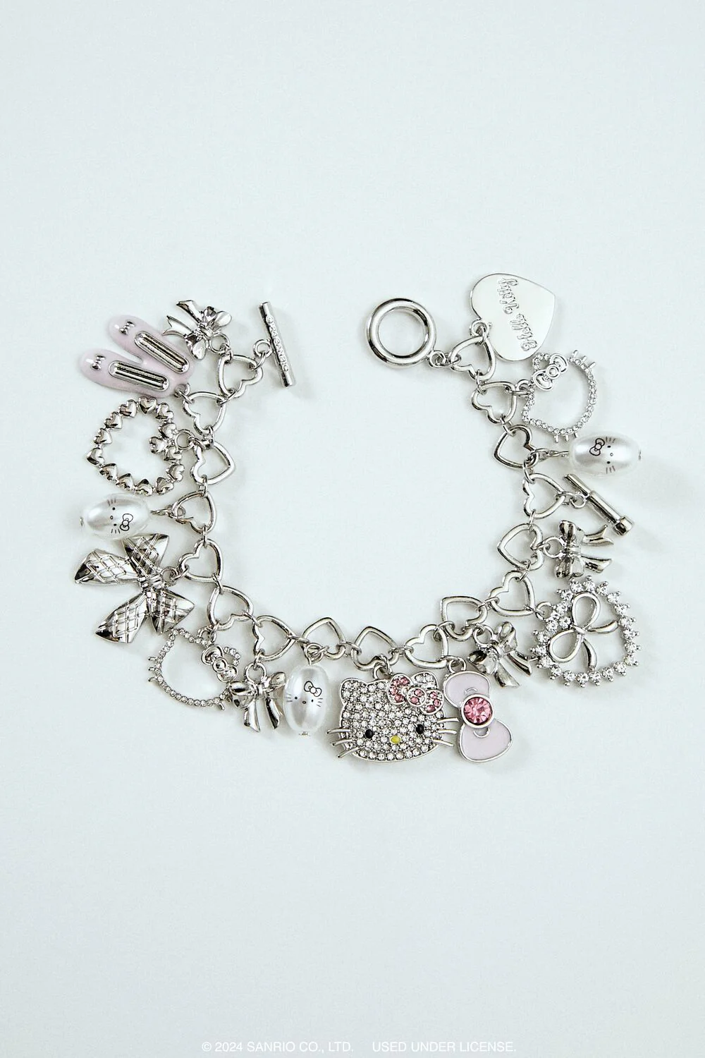 Hello Kitty Faux Pearl Charm Bracelet
