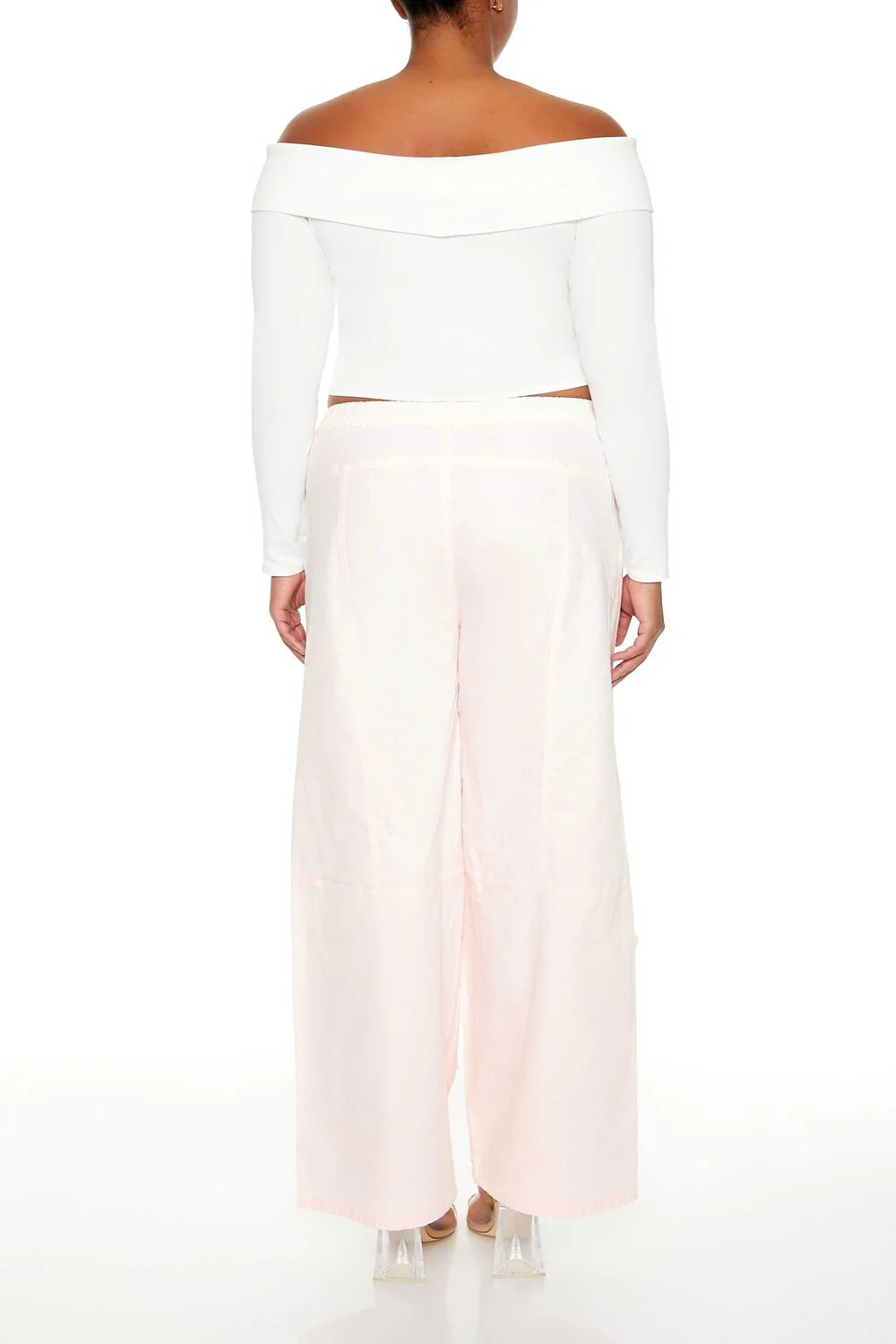 Plus Size Velvet Cargo Pants - Image 4