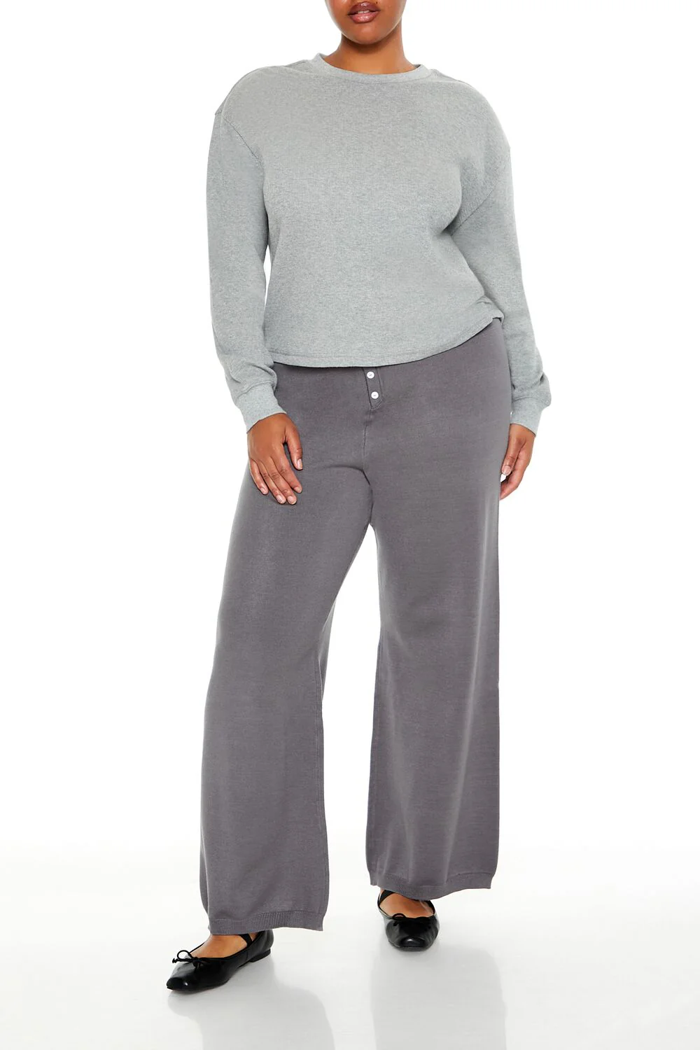 Plus Size Thermal Long-Sleeve Top