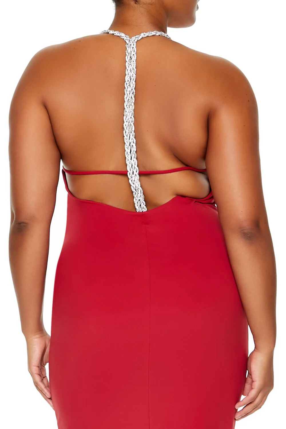 Plus Size Embellished Halter Maxi Dress - Image 2