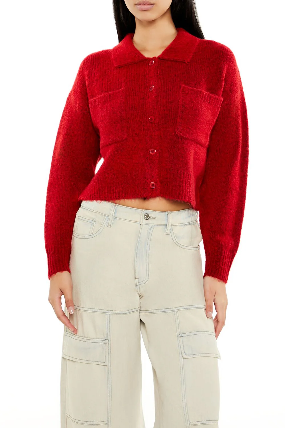 Cropped Cardigan Sweater