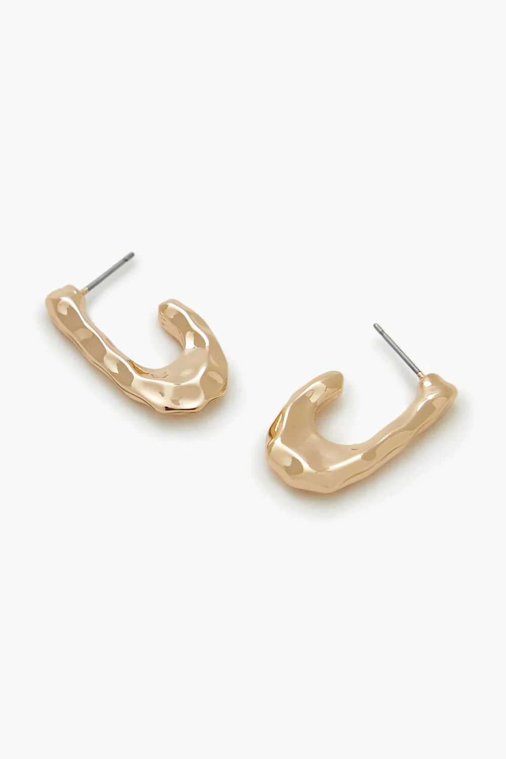Hammered Geo Drop Earrings - Image 2