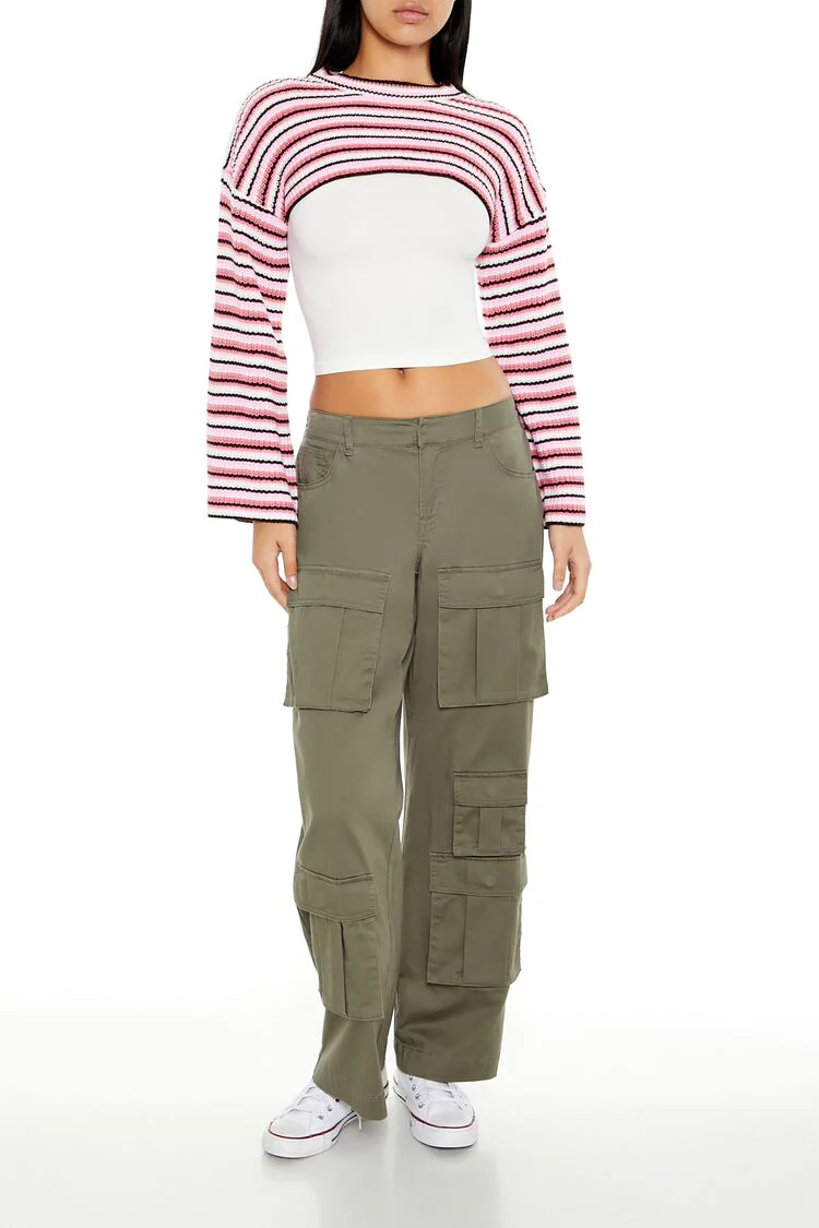 Striped Shrug Sweater - Image 2