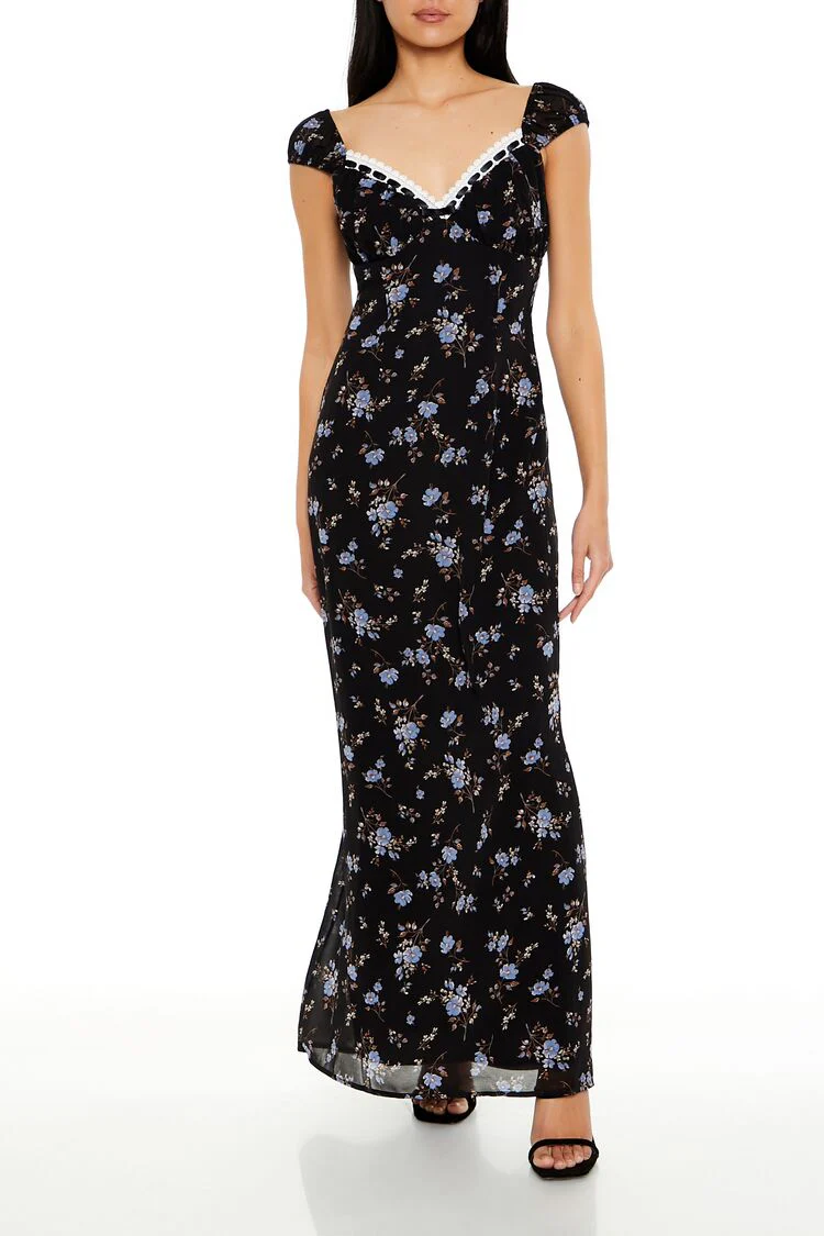 Floral Sweetheart Maxi Dress