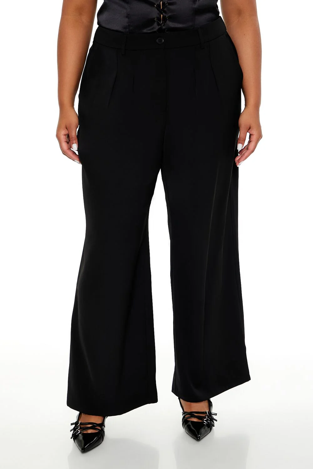 Plus Size Wide-Leg Trouser Pants - Image 2