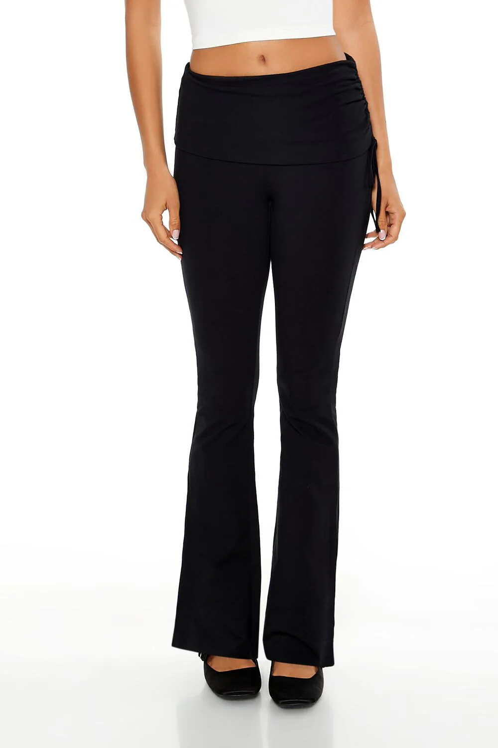 Drawstring Flare Leggings - Image 2