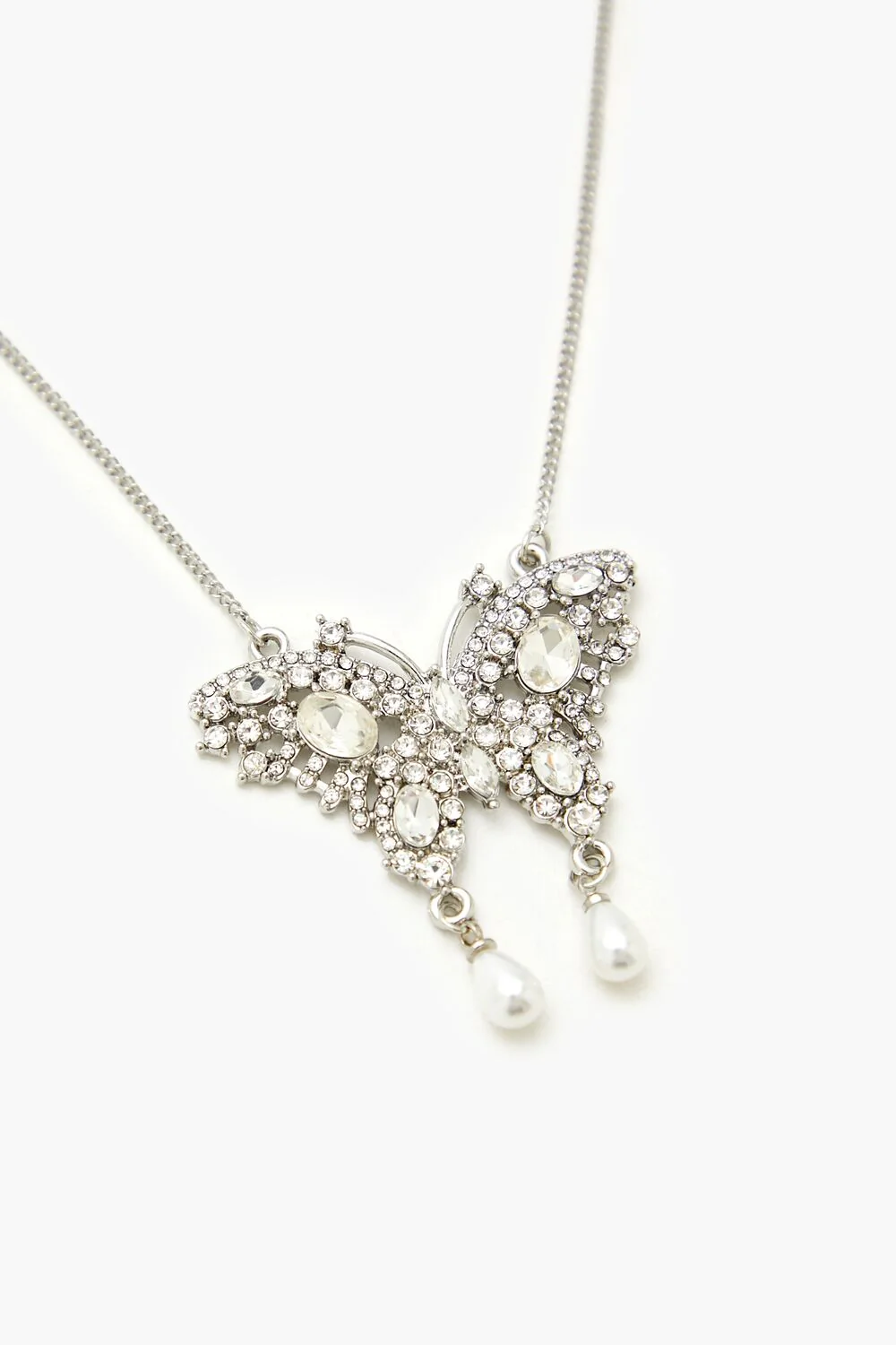 Rhinestone Butterfly Necklace - Image 2