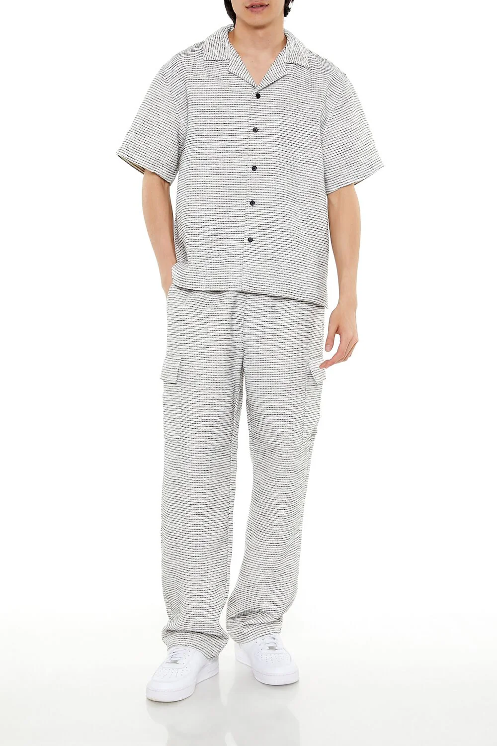 Cropped Striped Shirt - Image 2