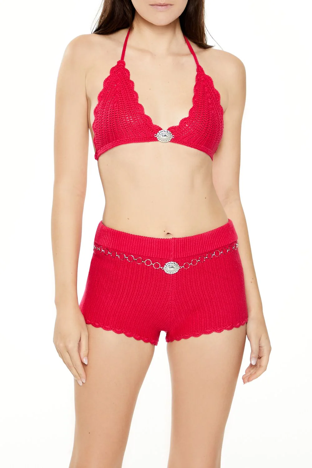 Sweater-Knit Triangle Bralette
