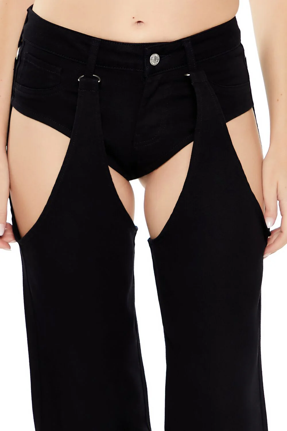 Cutout Mid-Rise Wide-Leg Pants - Image 5