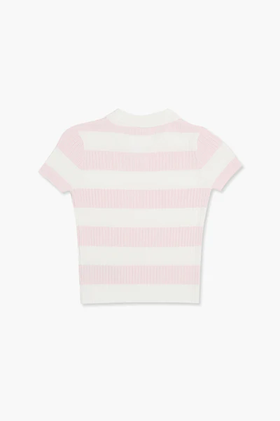 Girls Sweater-Knit Striped Top (Kids) - Image 2