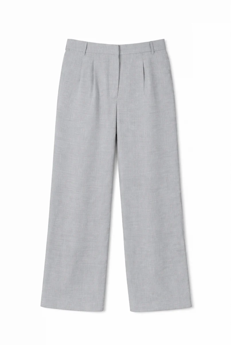 Plus Size Pleated Wide-Leg Pants - Image 3