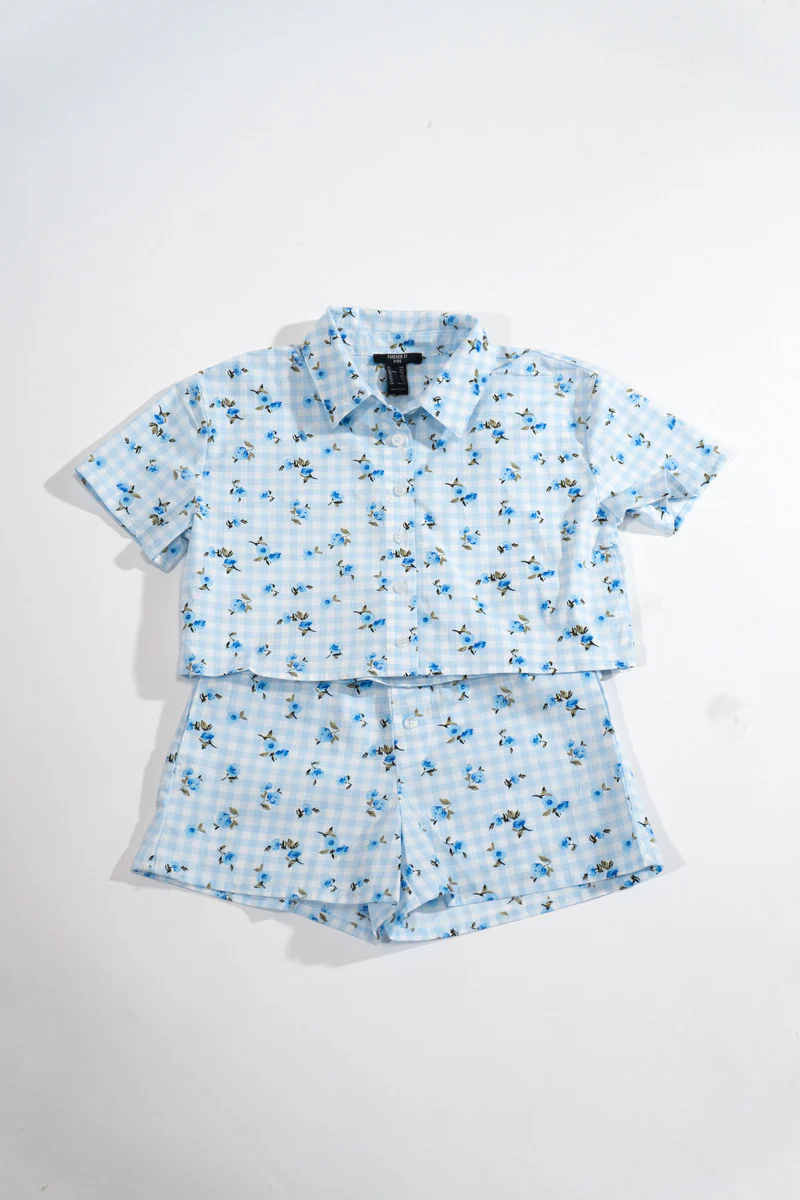 Kids Floral Short-Sleeve Shirt & Shorts Set