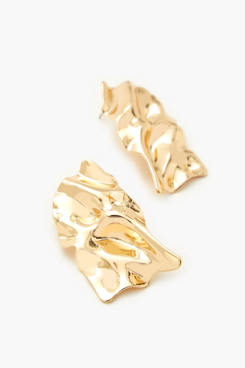 Hammered Abstract Drop Earrings - Image 2