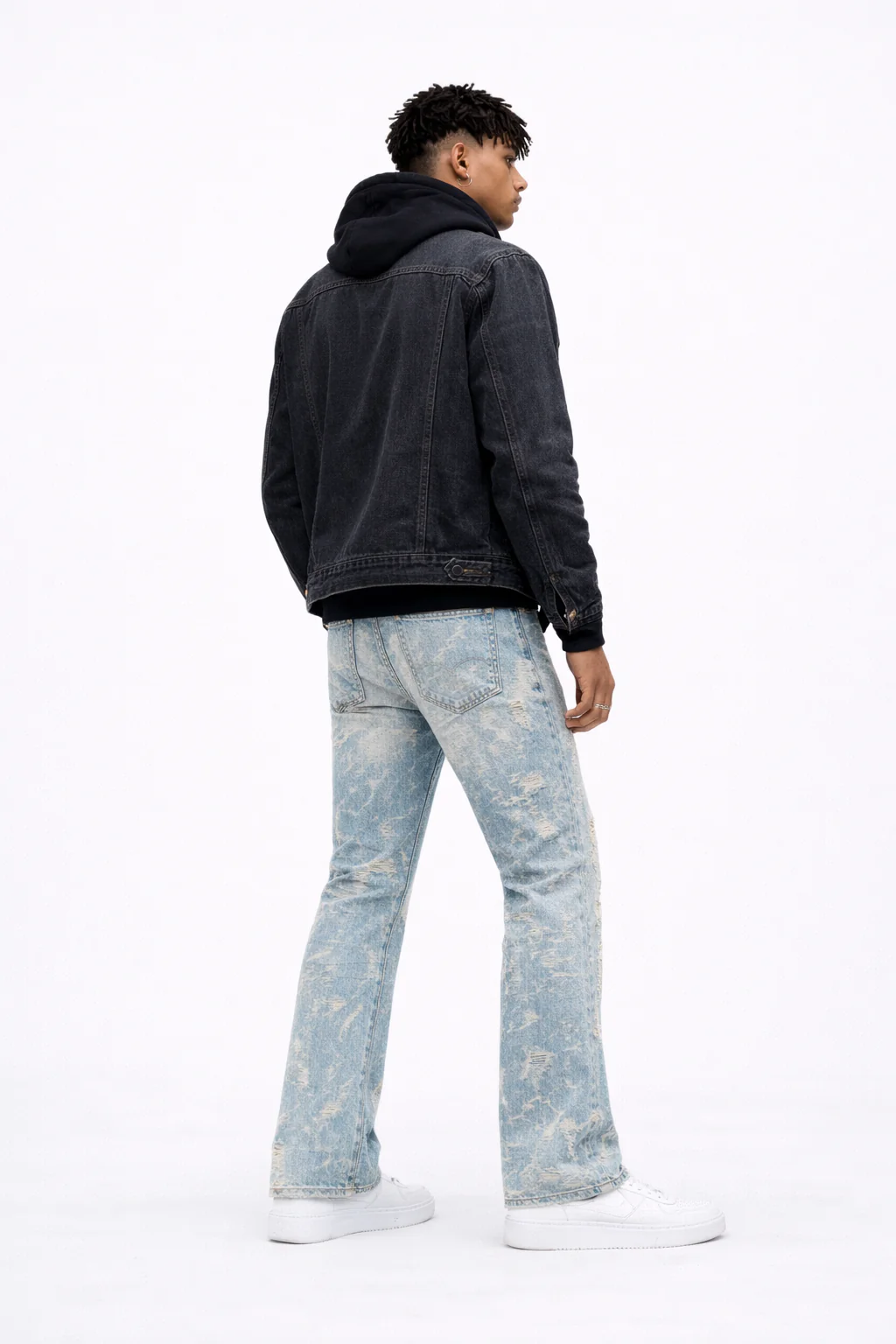 Distressed Straight Flare Jeans - Image 2