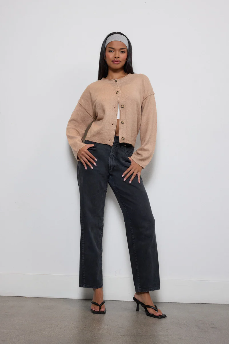 Button-Front Knit Cardigan - Image 2