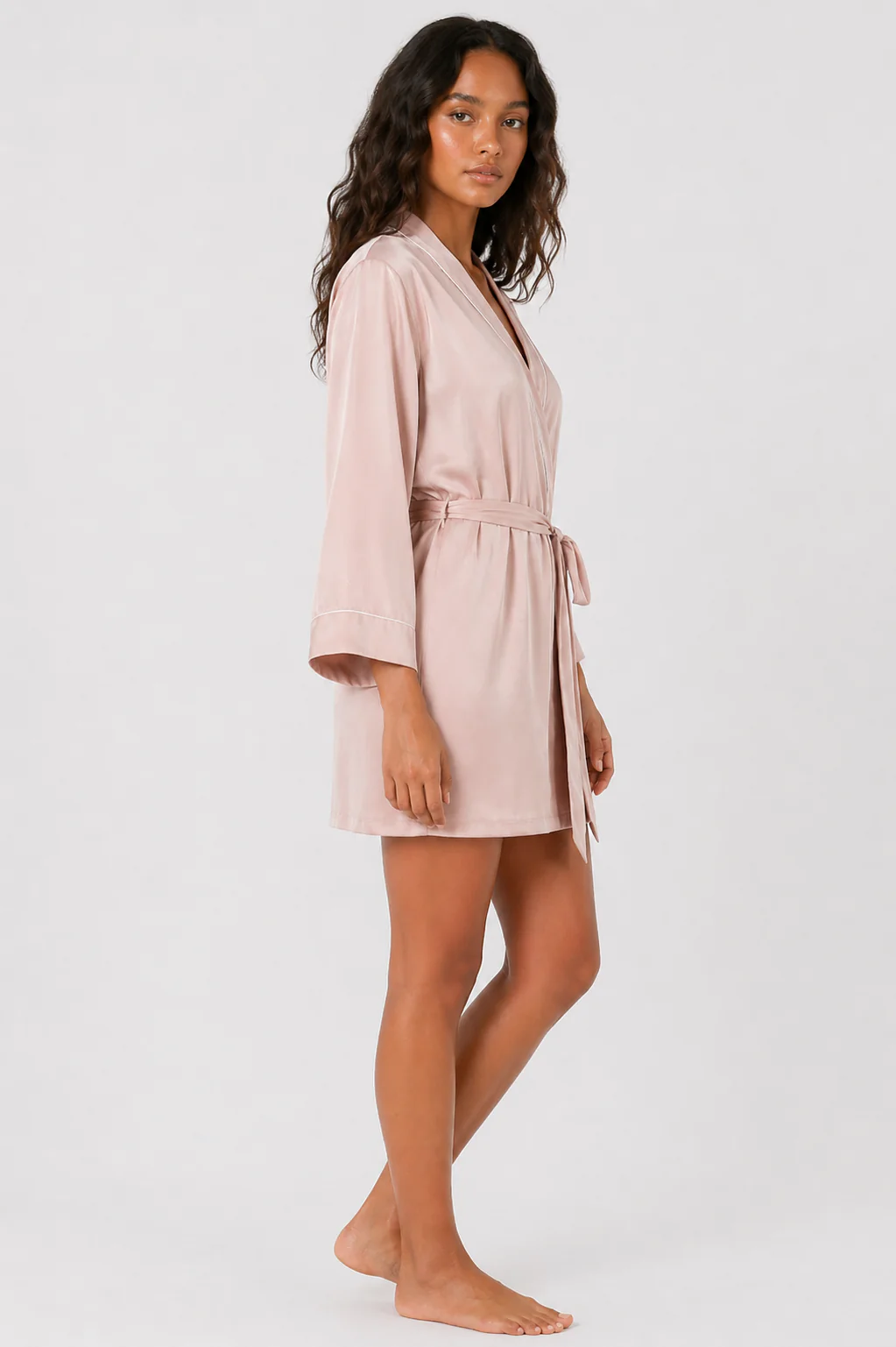 Piped-Trim Modal Robe - Image 2