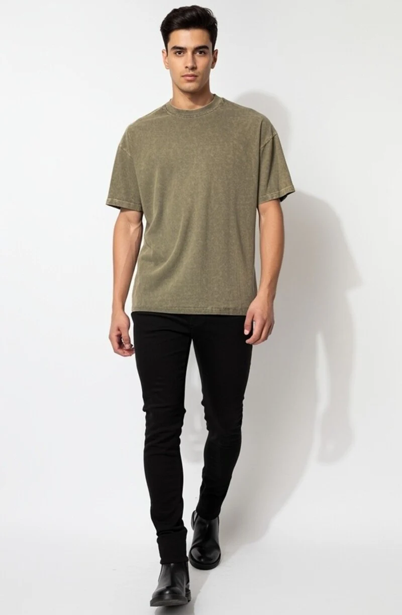 Mineral Wash Cotton Crew Tee