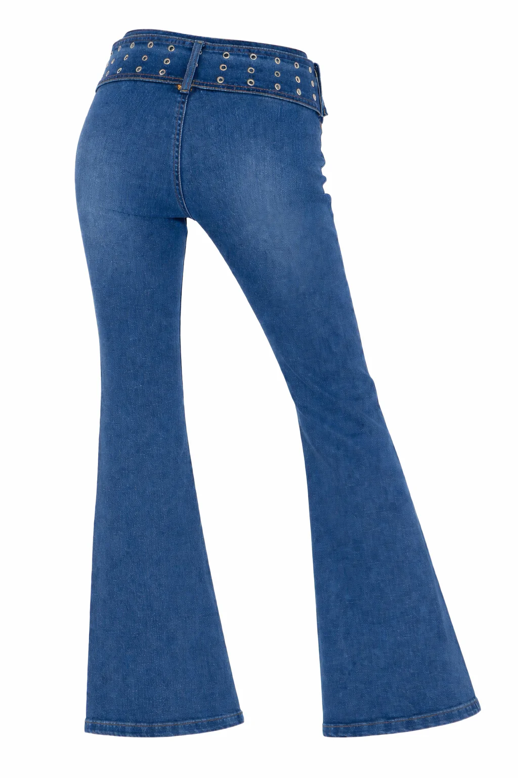 Low Rise Bootcut Denim With Wide Buckle Detail - Image 5