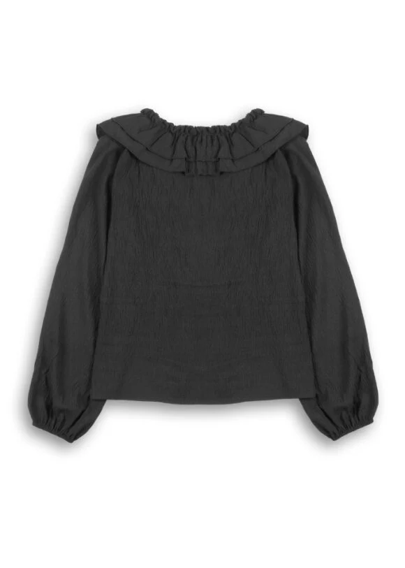 Tie Front Ruffle Blouse - Image 3