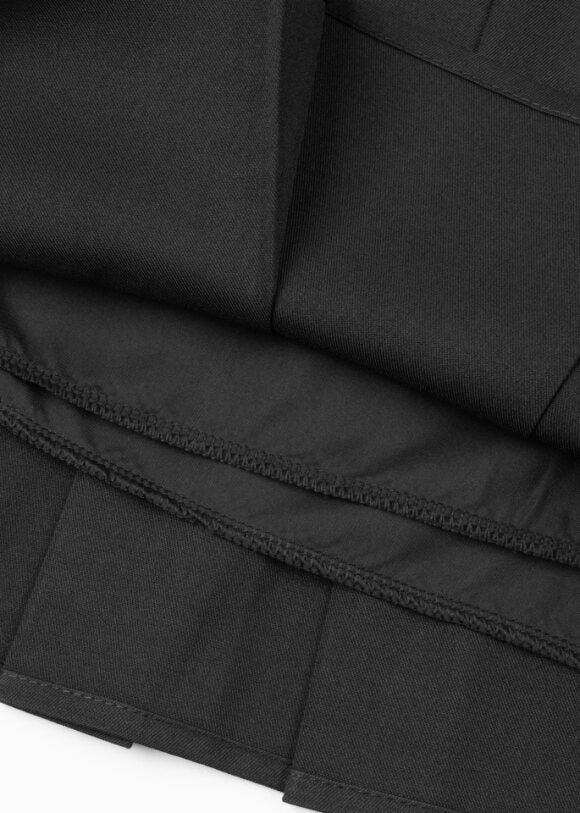 Pleated Mini Skirt With Built-in Shorts - Image 6