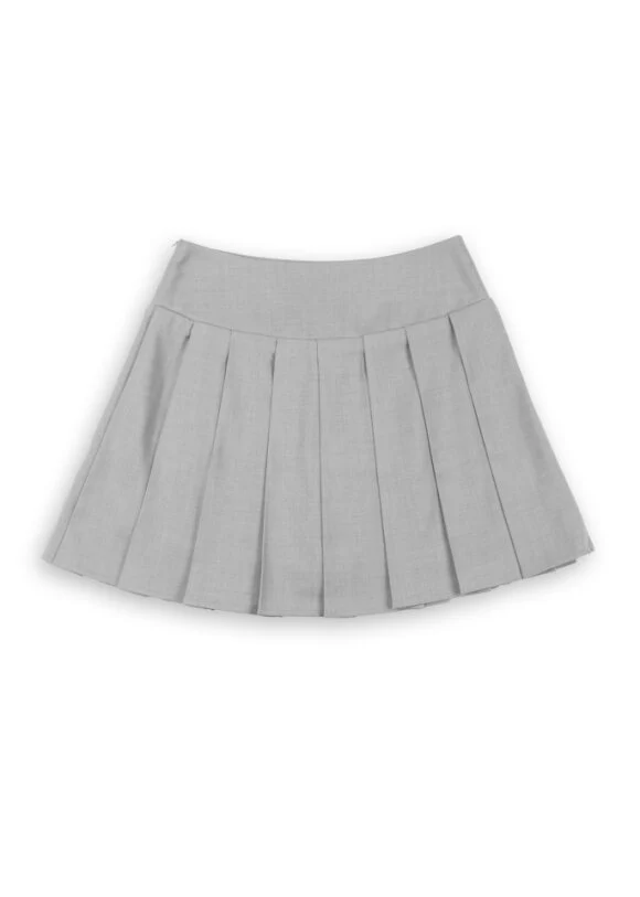 Pleated Mini Skirt With Built-in Shorts - Image 9