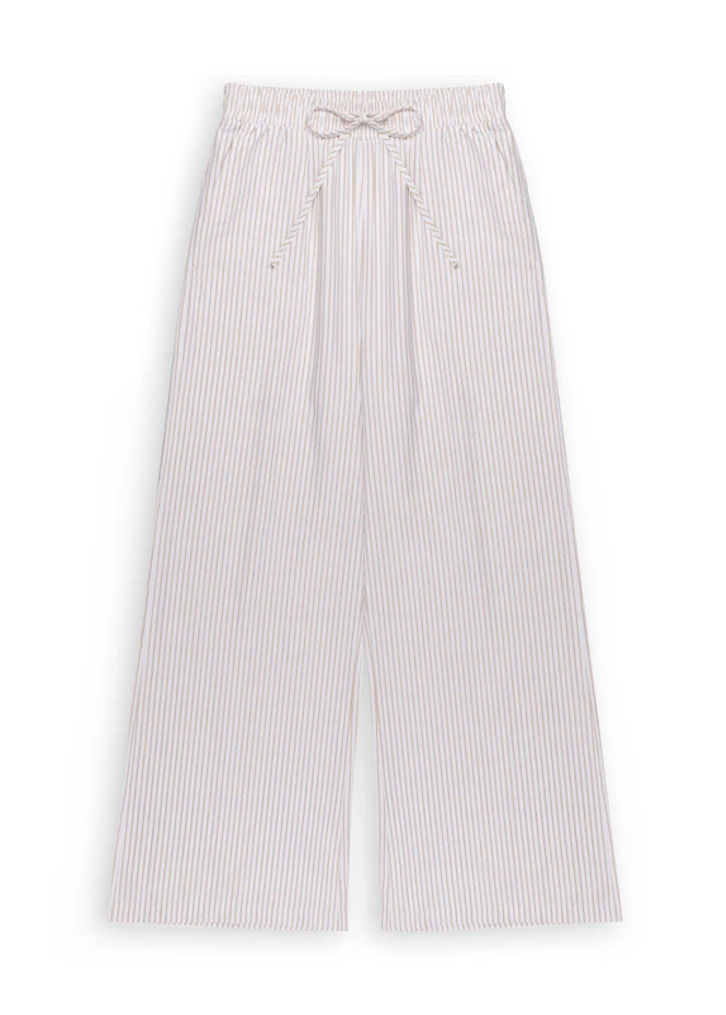 Striped Long Sleeve Shirt and Wide Leg Pants Set - Image 7