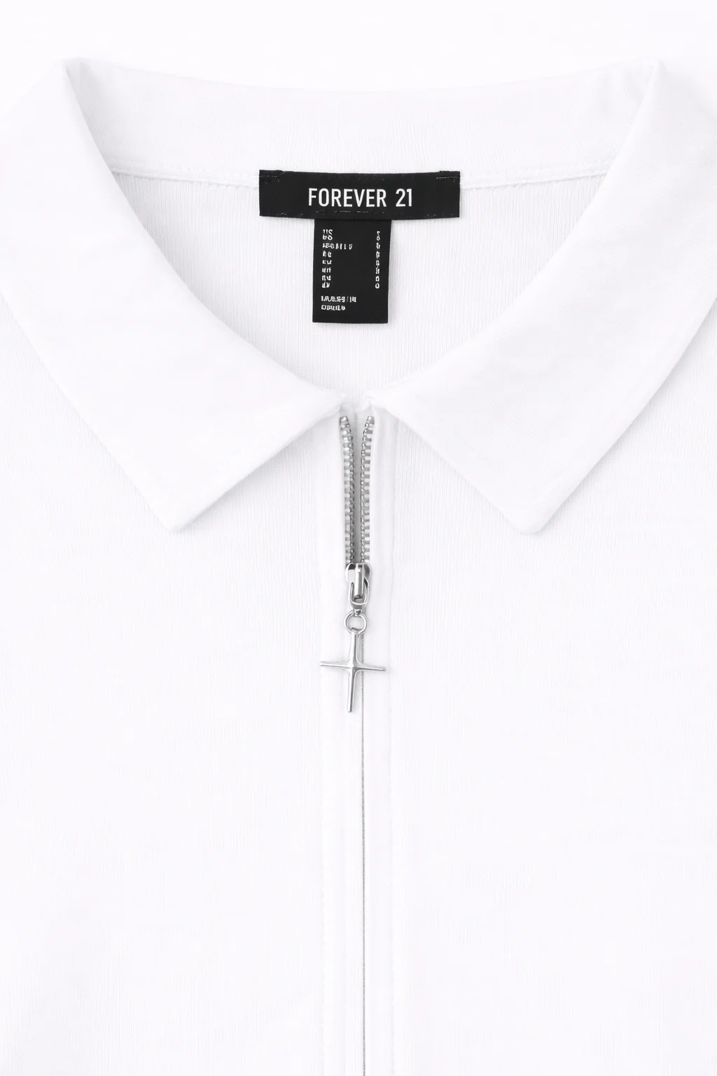 Double Zip Front Short Sleeve Collared Top - Image 4
