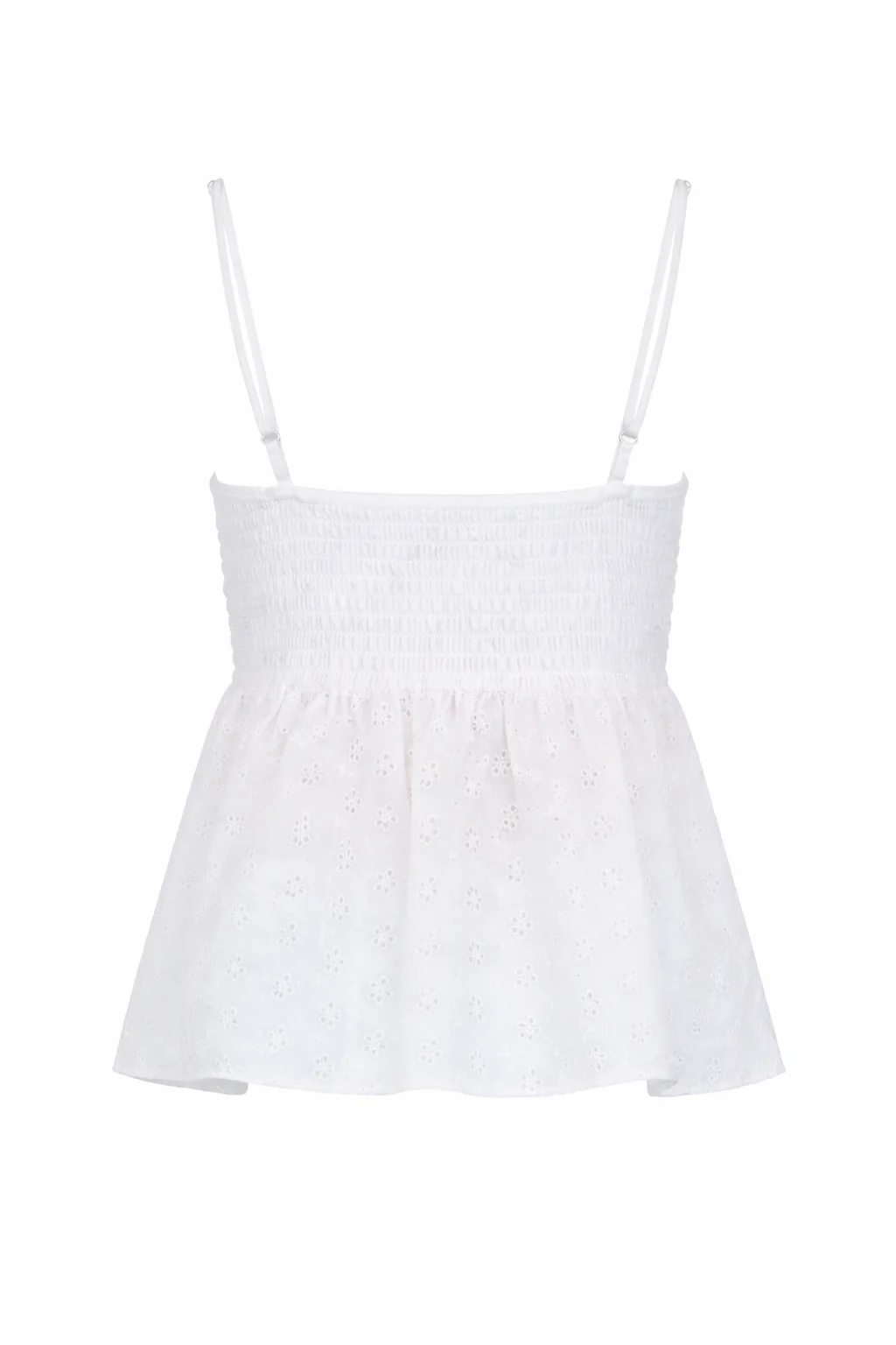 Eyelet Peplum Tank Top - Image 5