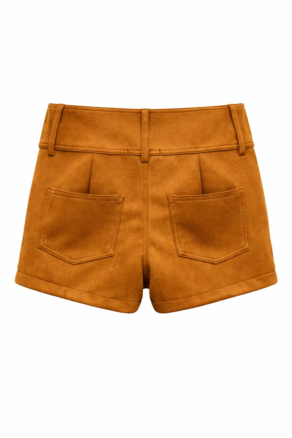 Faux Suede Belted Micro Shorts - Image 4