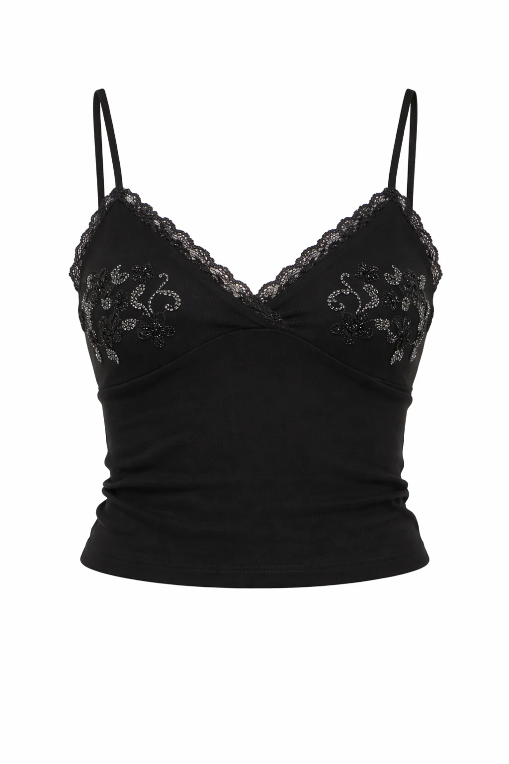 Beaded Lace Trim Tank Top - Image 3