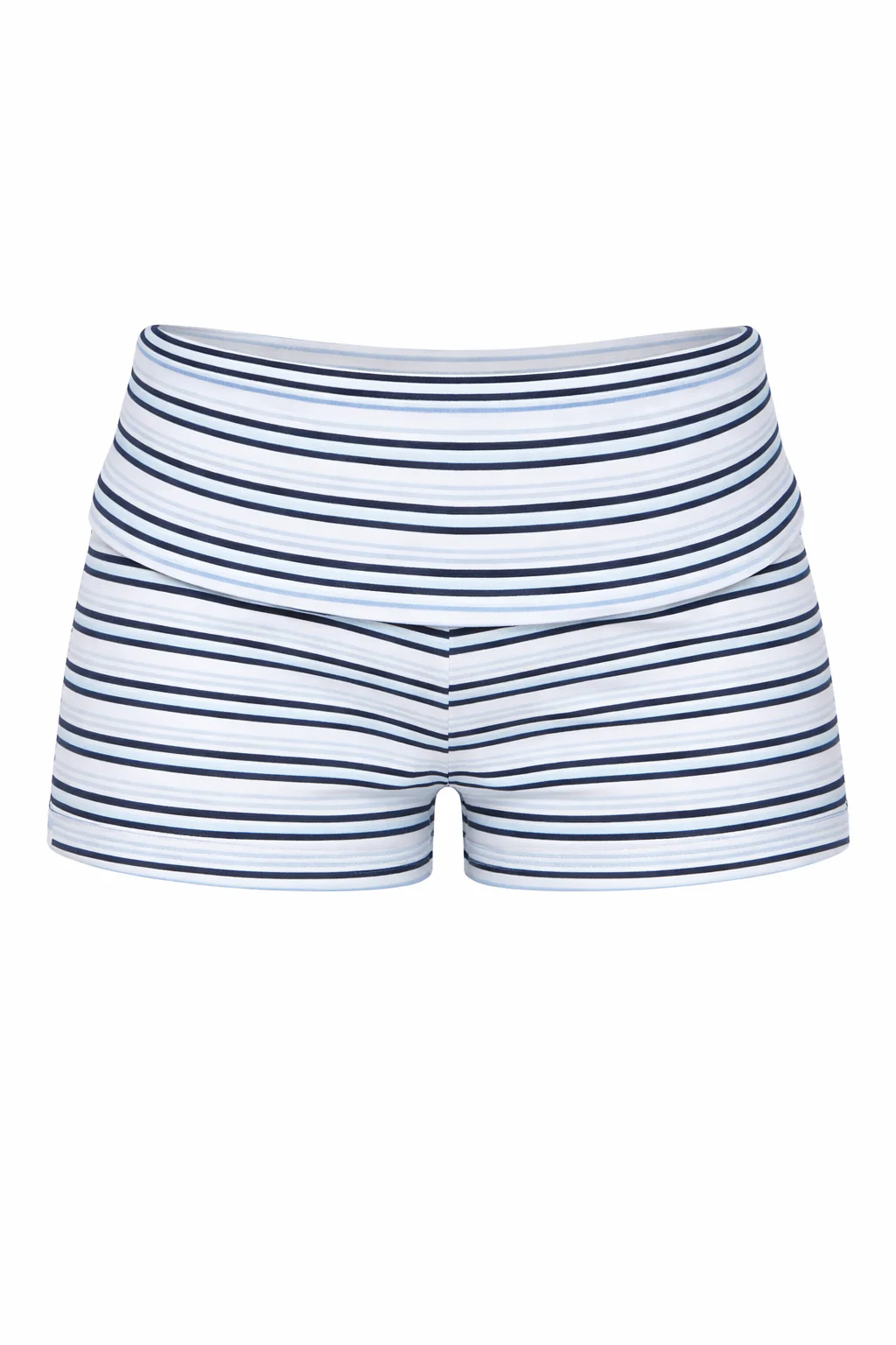 Striped Fold Over Waistband Shorts - Image 6