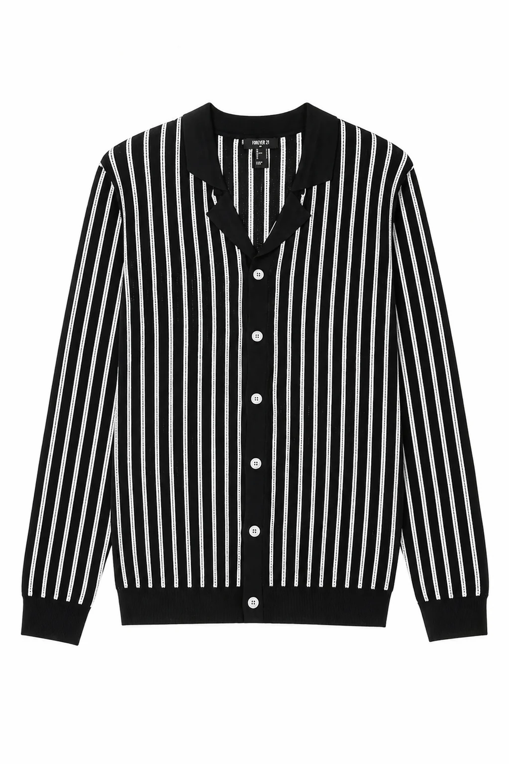 Lightweight Striped Knit Cardigan - Image 3