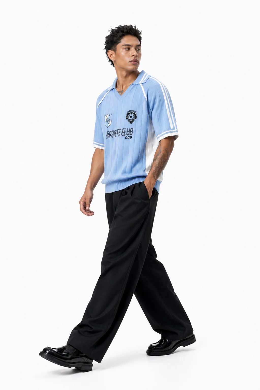 Sports Club Knit Collared Shirt - Image 2