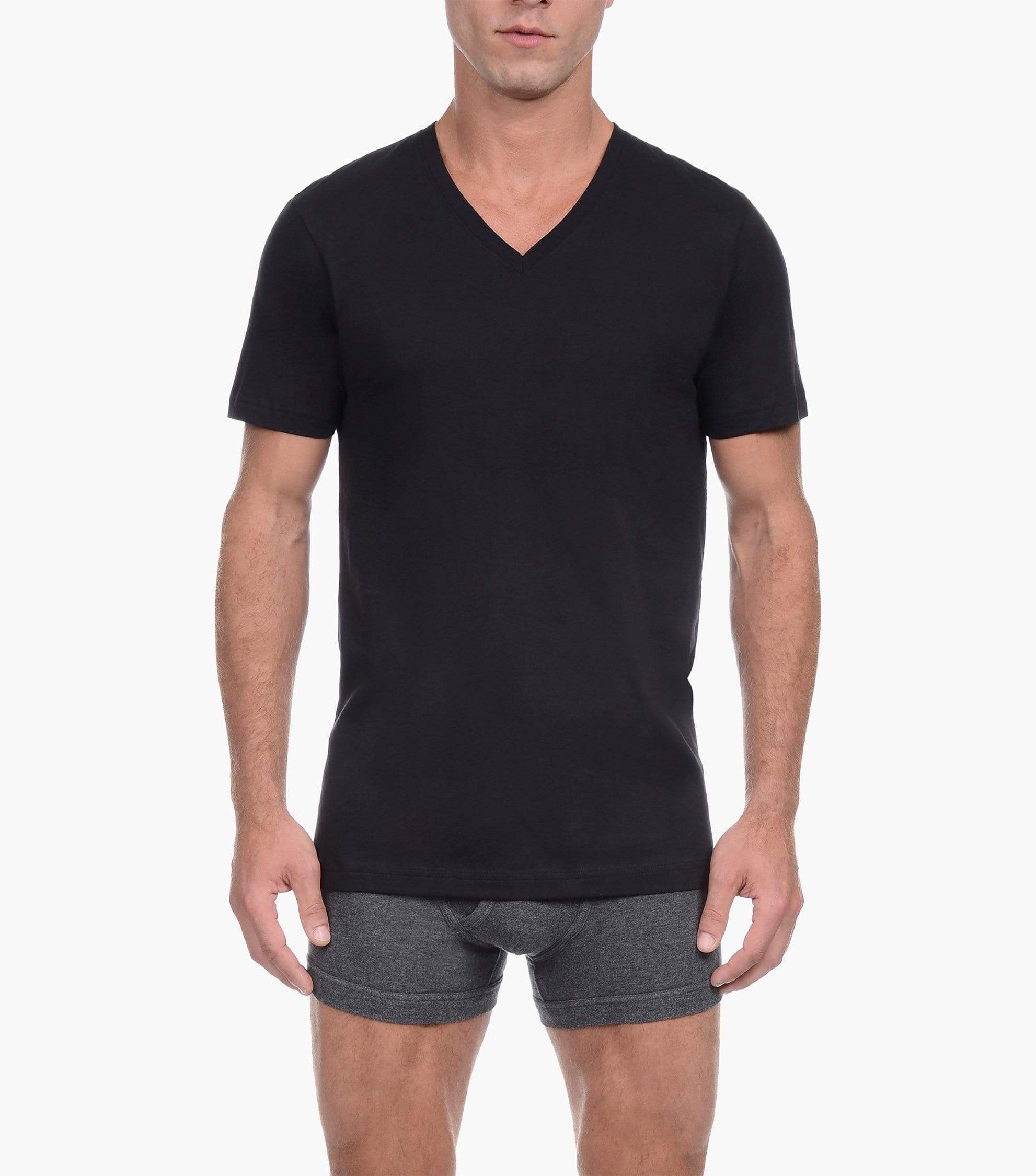 3 Packs Cotton V-neck Tee - Image 2