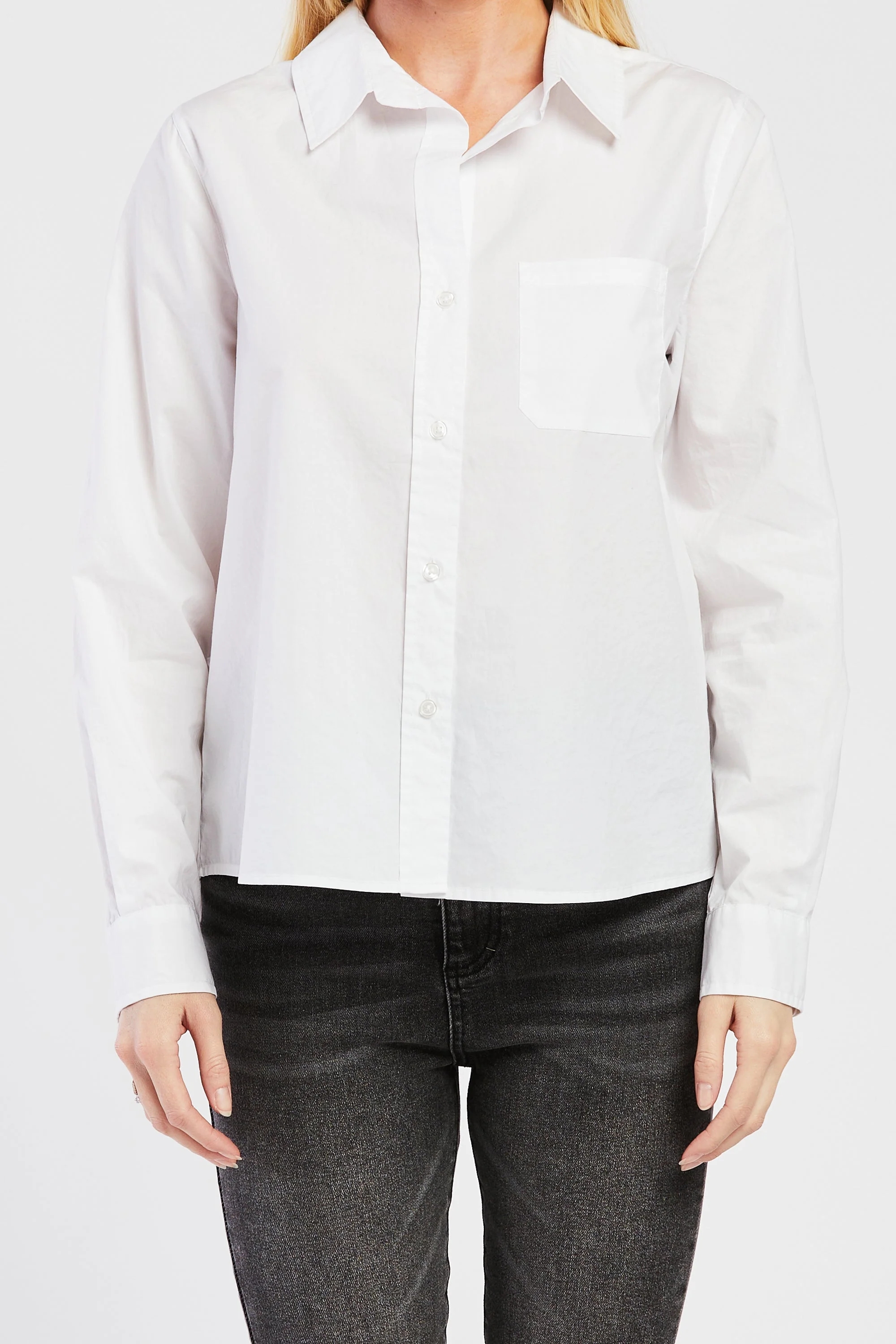 Chelina White Shirt with Long Sleeves