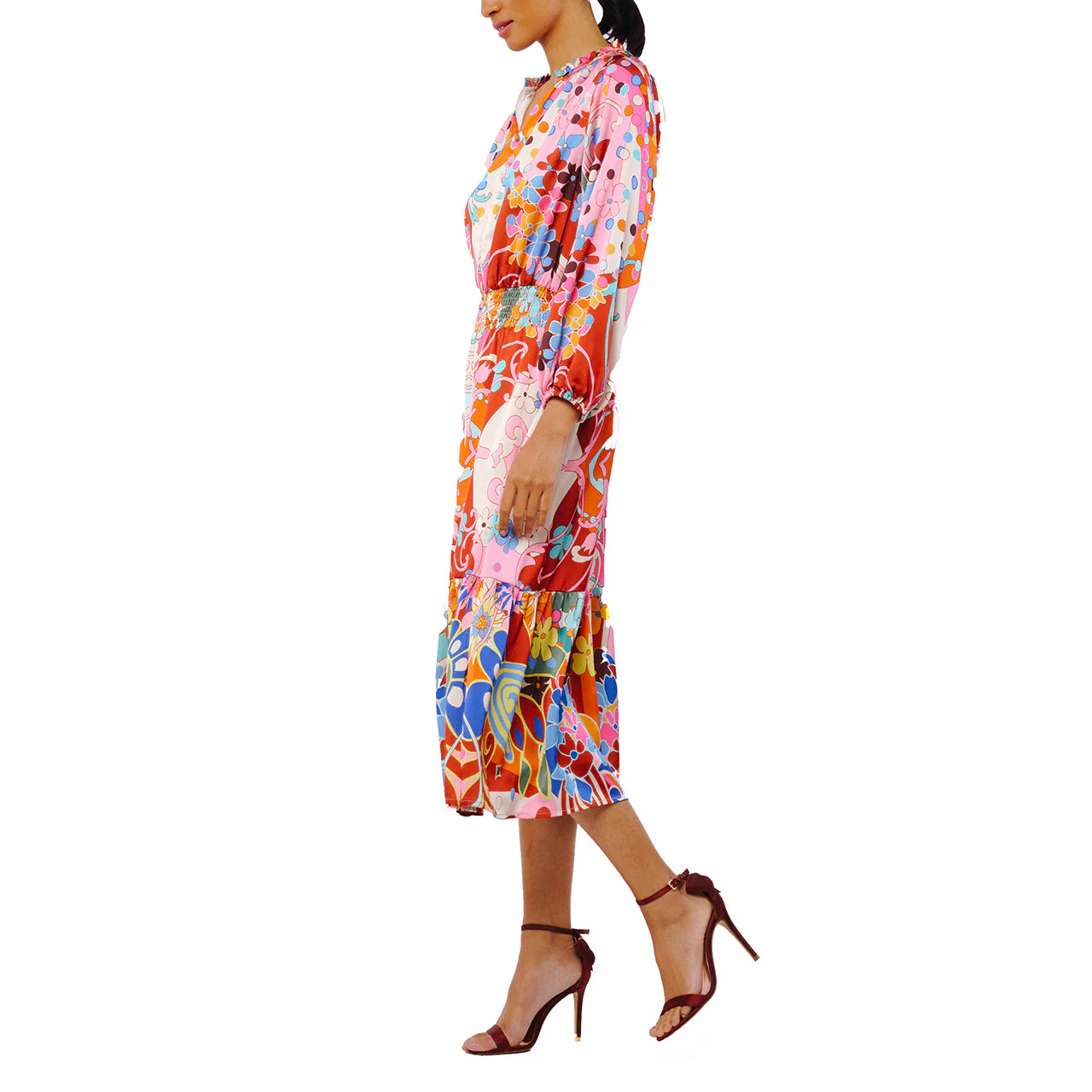 Irena Abstract Print Mini Dress - Image 3