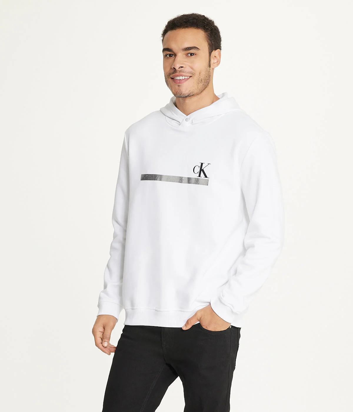 Long Sleeves Foil Stripe Hoodie - Image 3