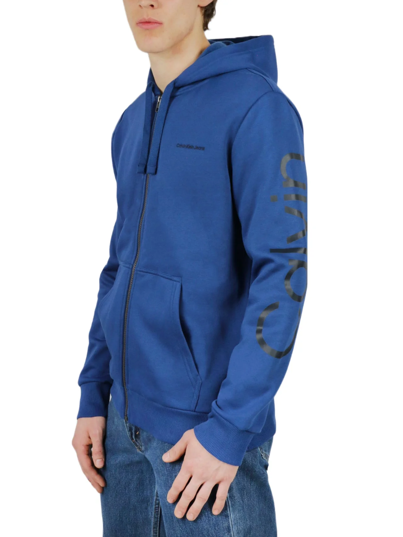 Long Sleeves Traveling Logo Full Zip Hoodie - Image 3