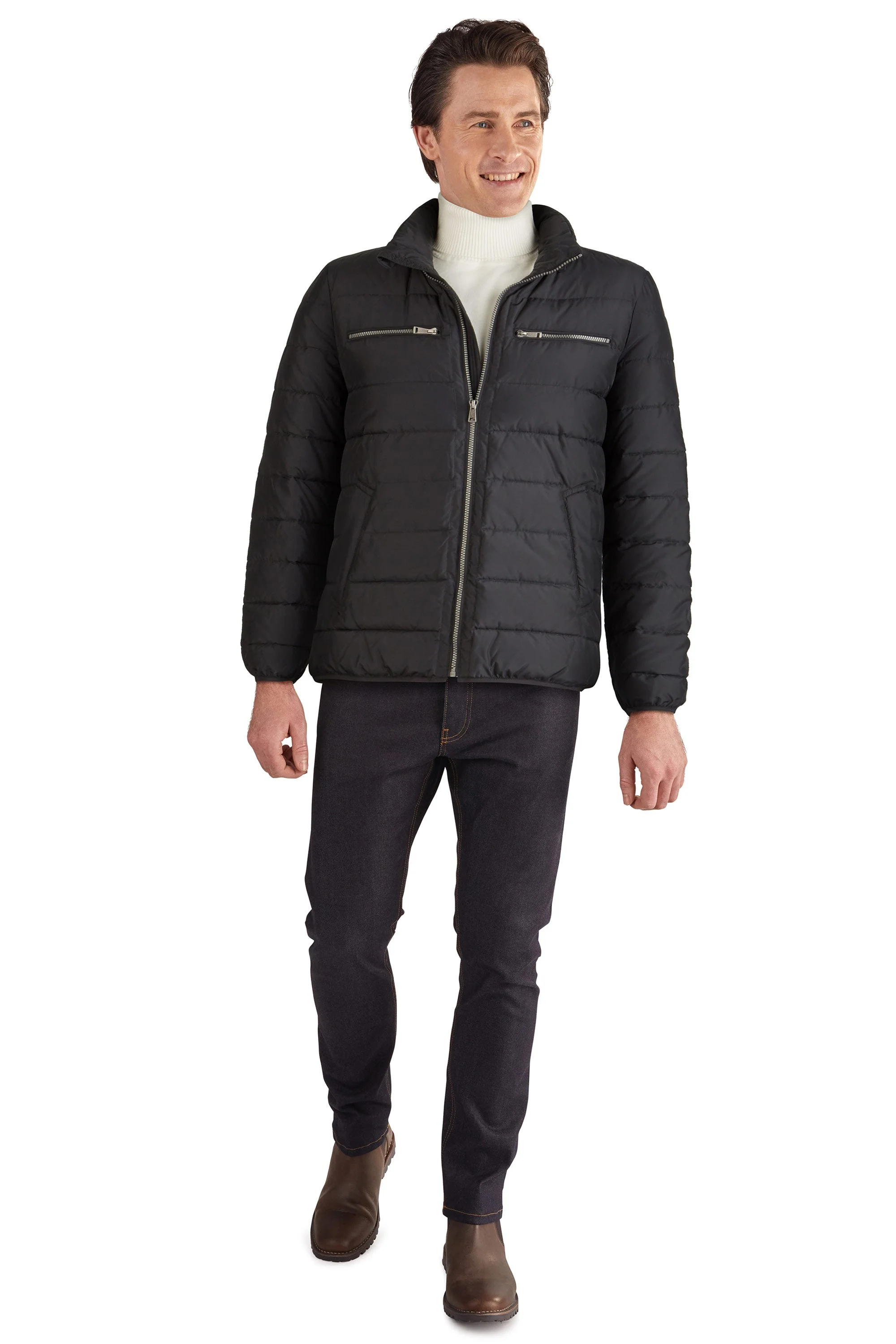 Mens Down Jacket Black - Image 5